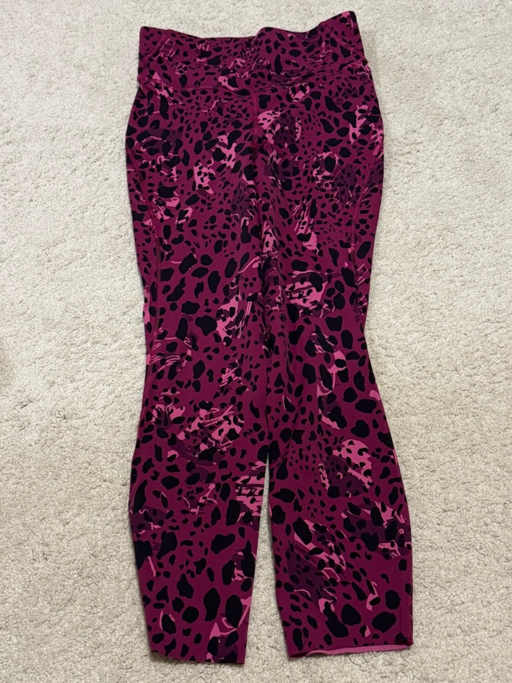 lululemon athletica Pink & Black Printed Leggings